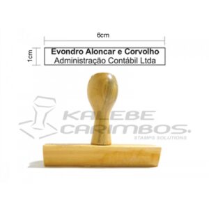 Carimbo de Madeira Tradicional 60x10mm