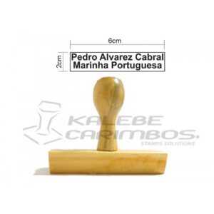 Carimbo de Madeira Tradicional 60x20mm