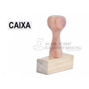 Carimbo de Madeira Tradicional 4X1,5mm - Modelo Caixa