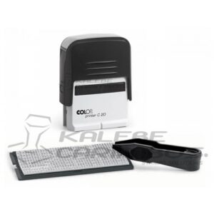 Carimbo Colop 20 auto-entintado c/1 banco de letra P/Compor 38X14mm