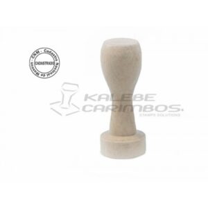 Carimbo de Madeira Redondo 25mm