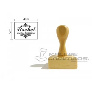 Carimbo de Madeira Tradicional 30x40mm